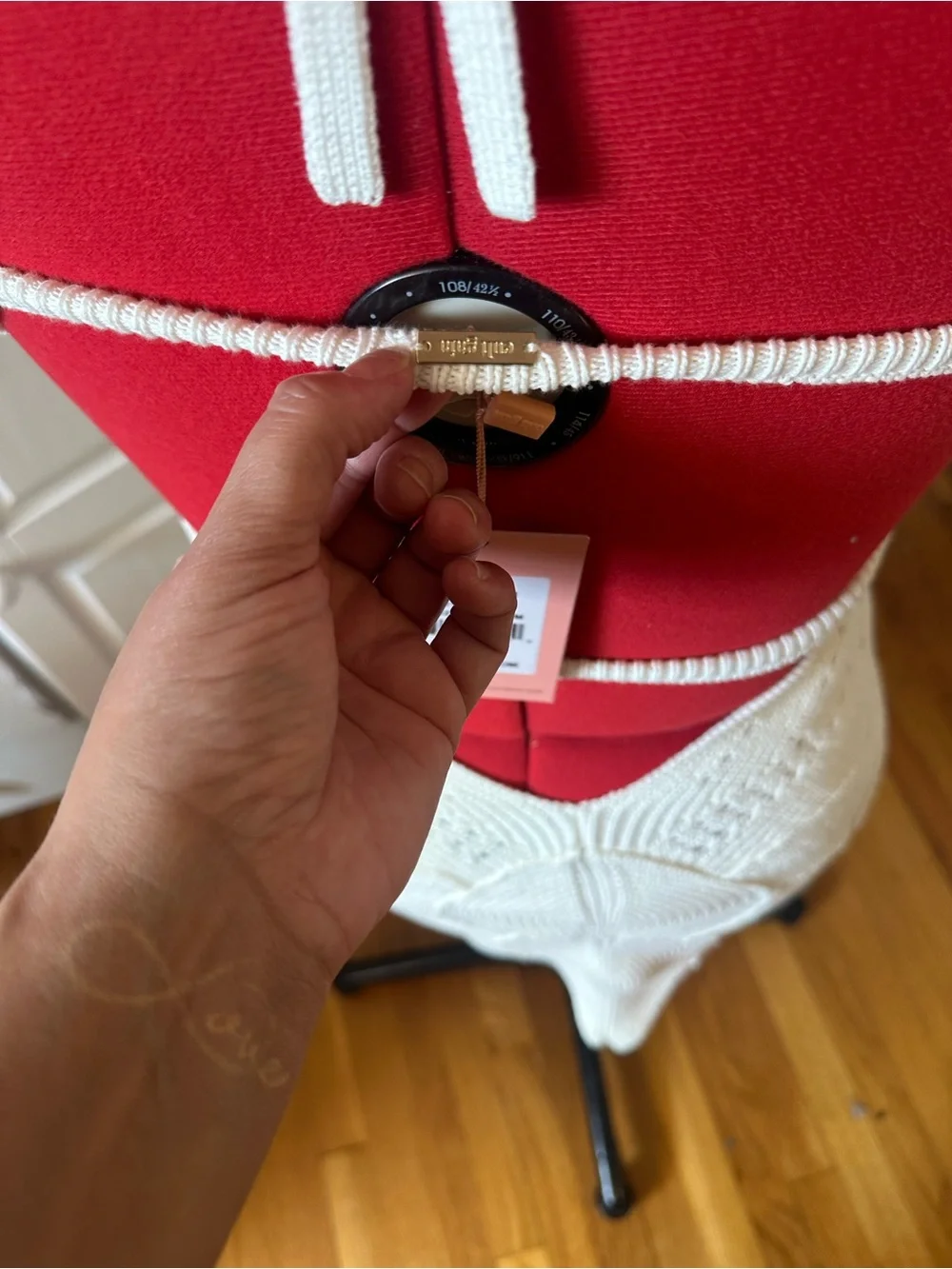 White Crochet Halter Cutout Mini Dress - Picture 4 of 4